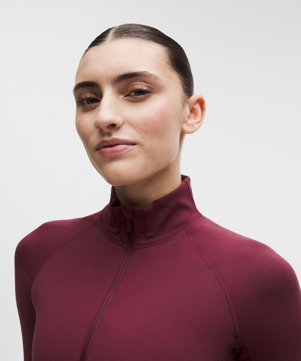 It's Rulu Cropped Half Zip *Updated Burgundy Bay
