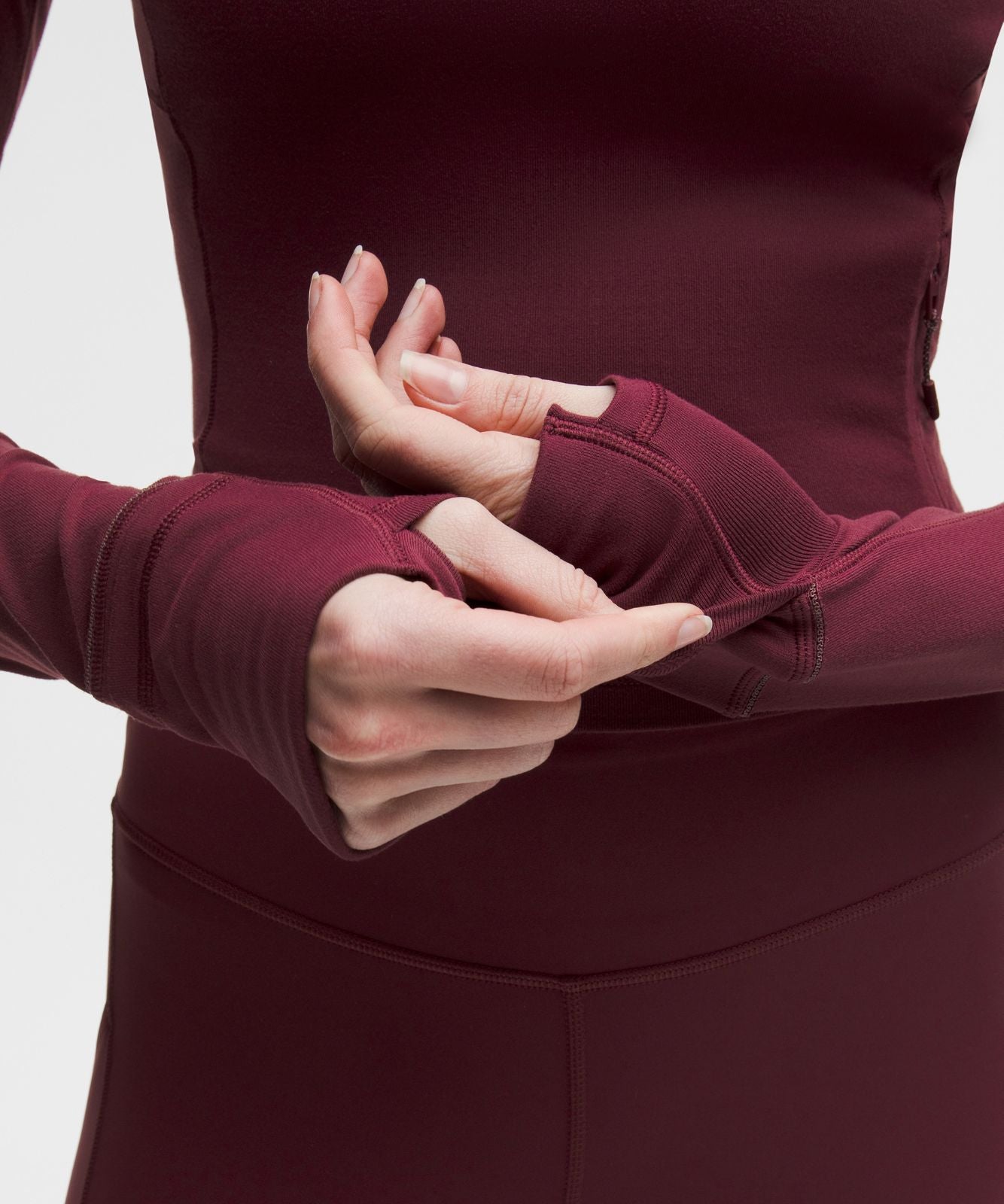 It's Rulu Cropped Half Zip *Updated Burgundy Bay