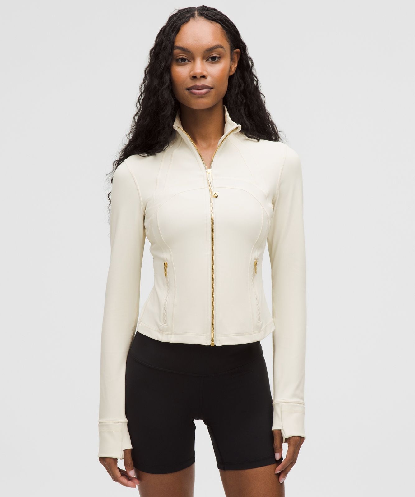 Define Cropped Jacket *Nulu Light Ivory/Gold