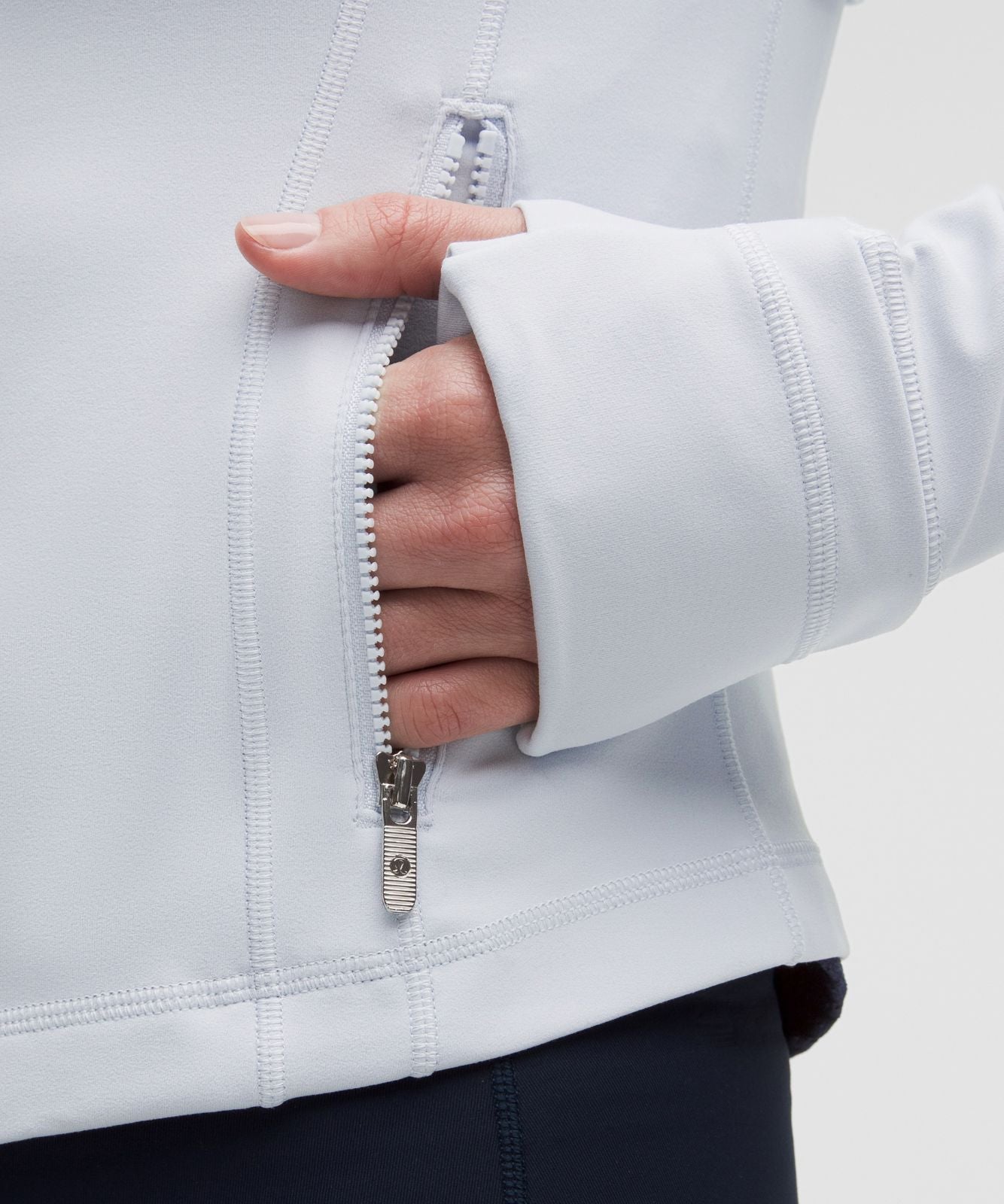 Define Cropped Jacket *Nulu Starch Blue/Mirror Silver