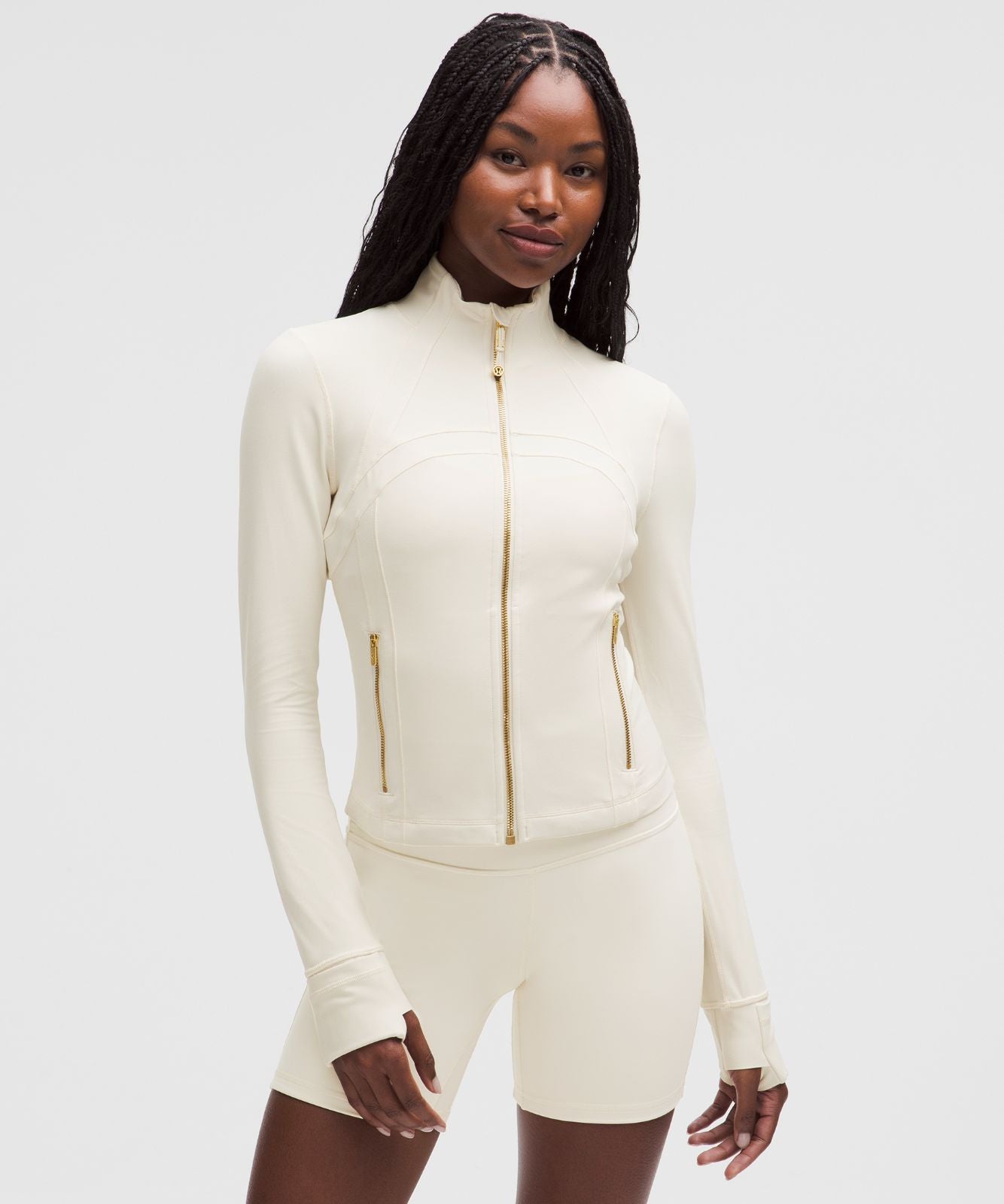 Define Cropped Jacket *Nulu Light Ivory/Gold/Gold