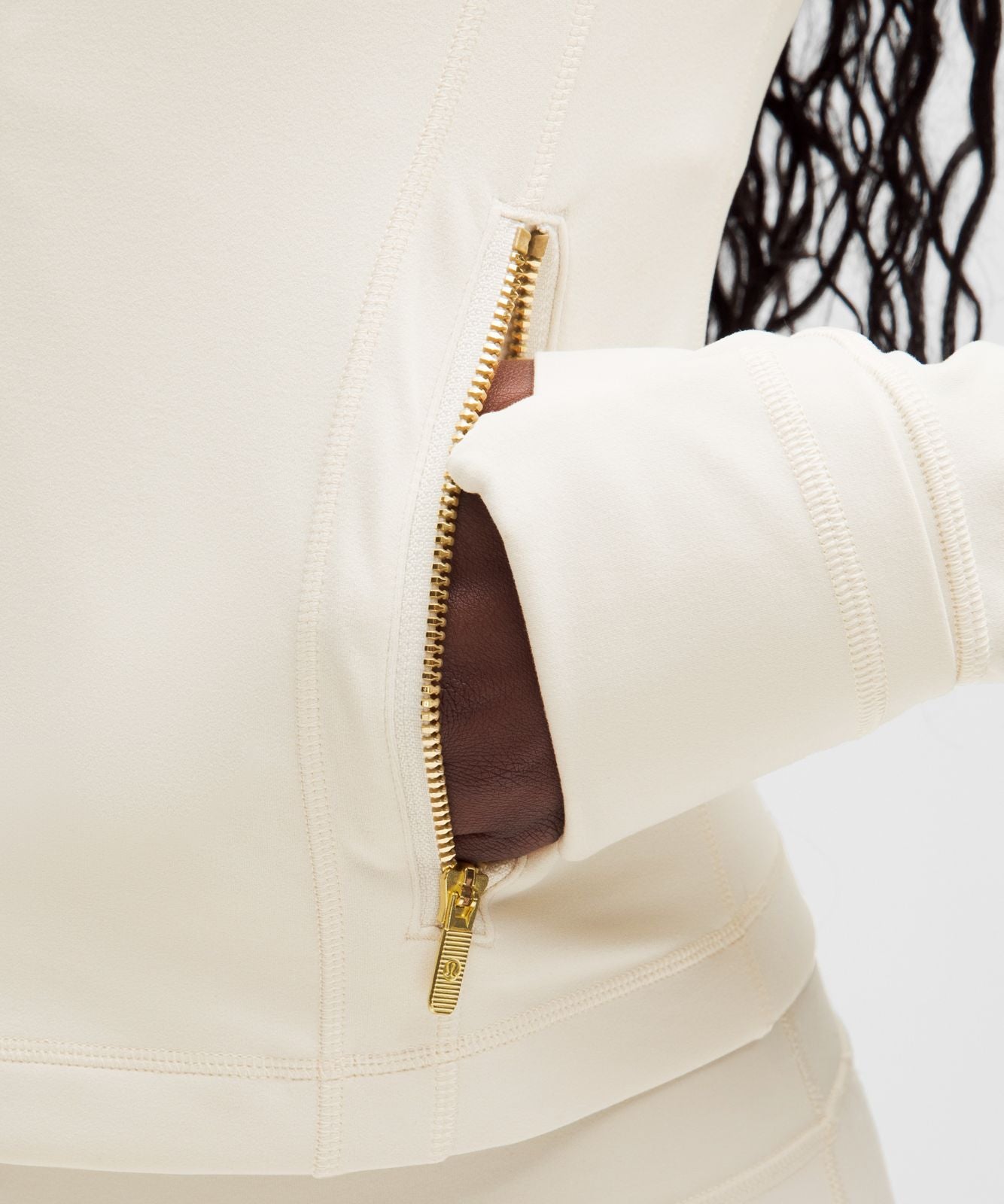 Define Cropped Jacket *Nulu Light Ivory/Gold/Gold