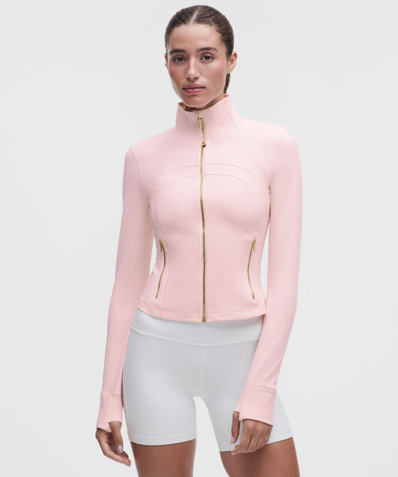 Define Cropped Jacket *Nulu Pink Pearl/Gold/Gold