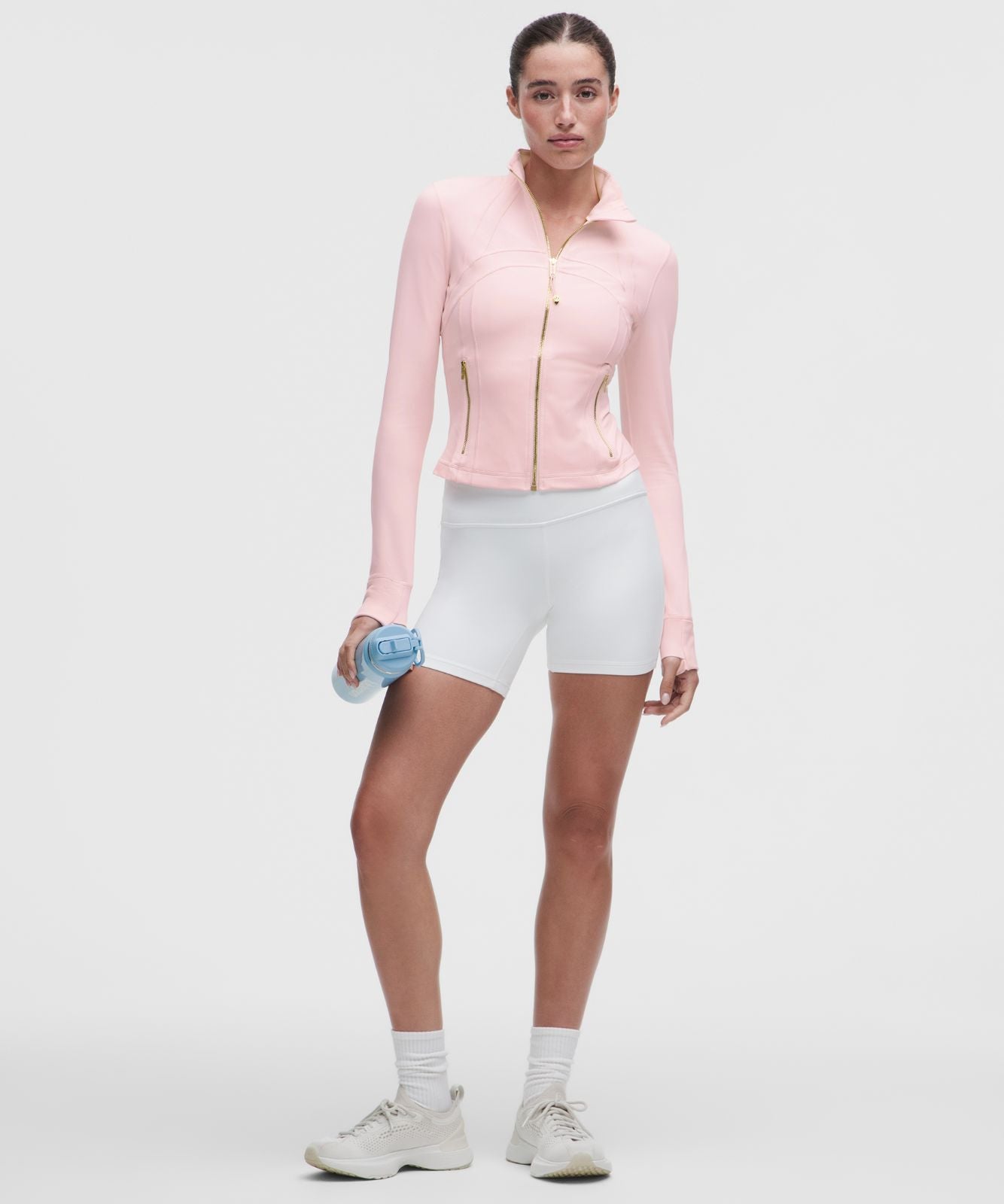 Define Cropped Jacket *Nulu Pink Pearl/Gold/Gold