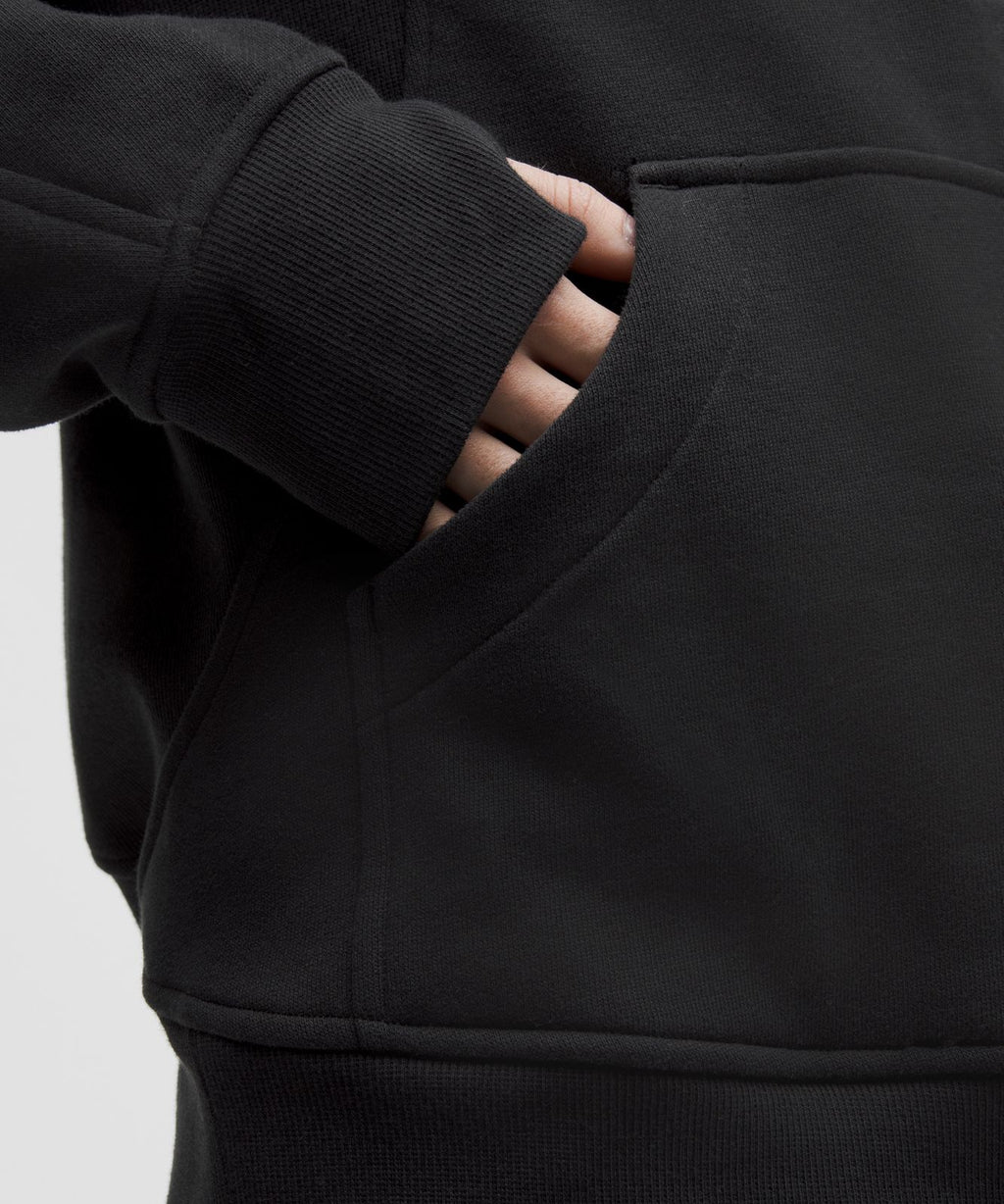 Scuba Oversized Funnel-Neck Half Zip *Long Black