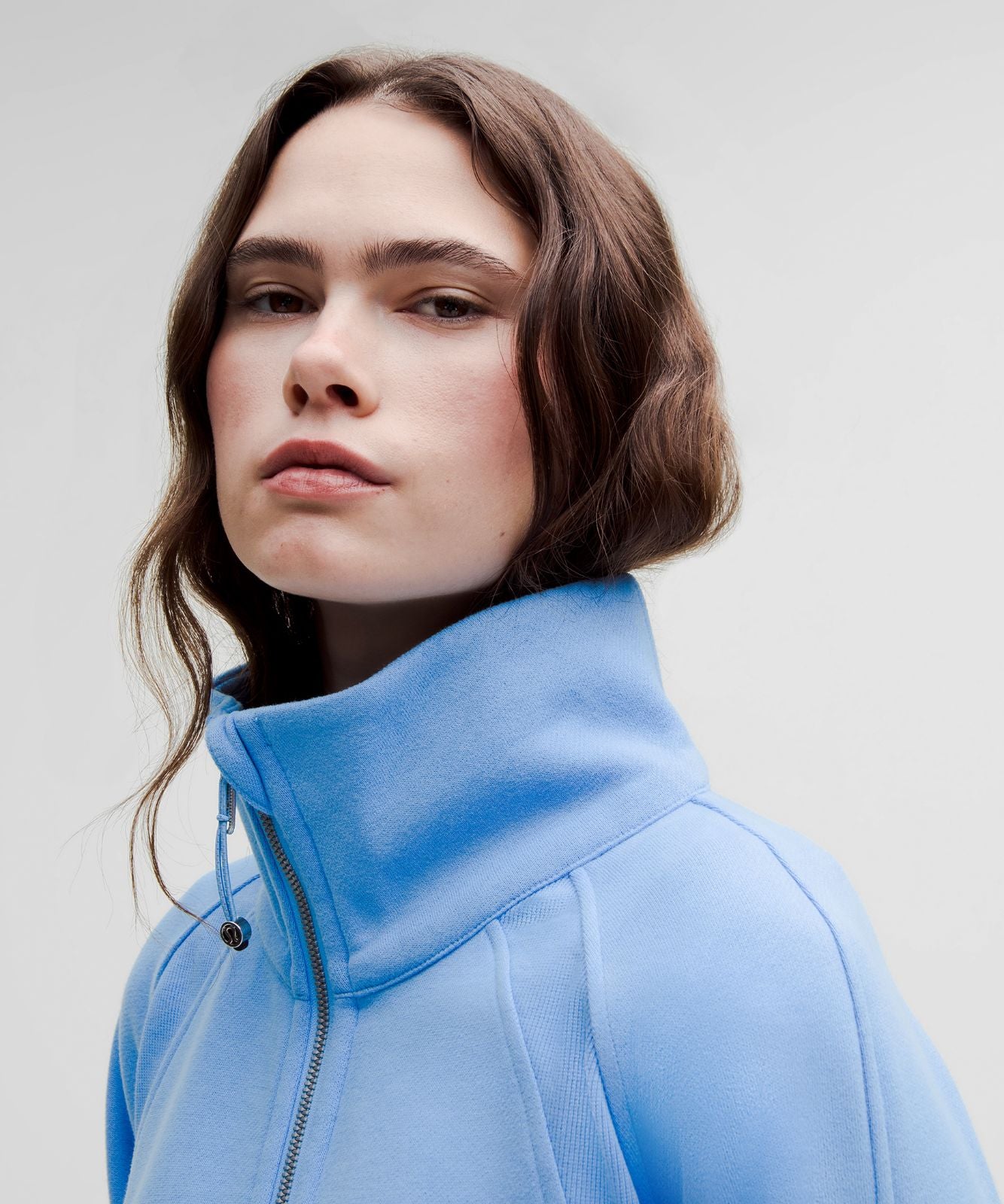 Scuba Oversized Funnel-Neck Half Zip *Long Aero Blue
