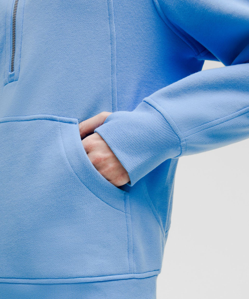 Scuba Oversized Funnel-Neck Half Zip *Long Aero Blue