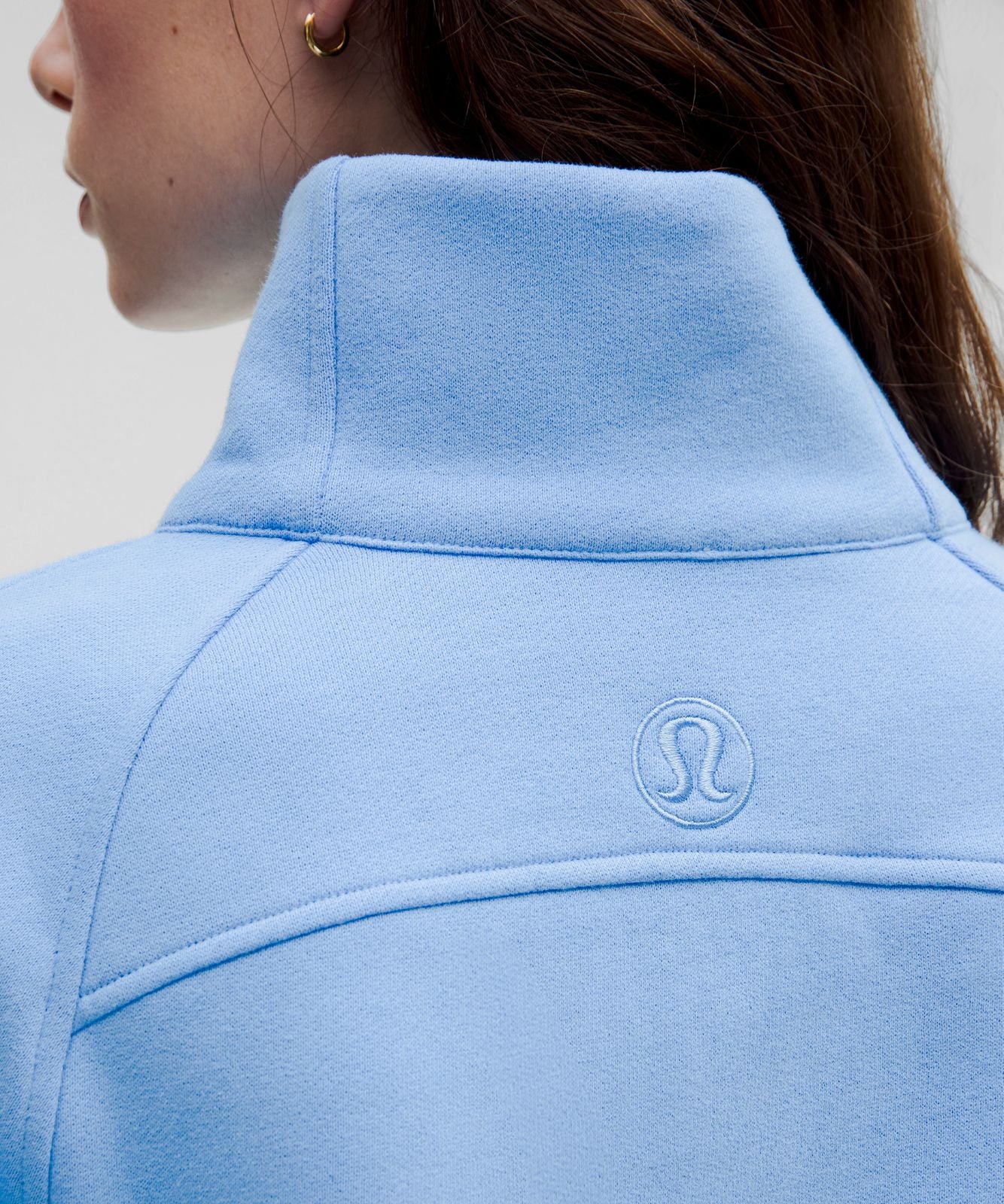 Scuba Oversized Funnel-Neck Half Zip *Long Aero Blue