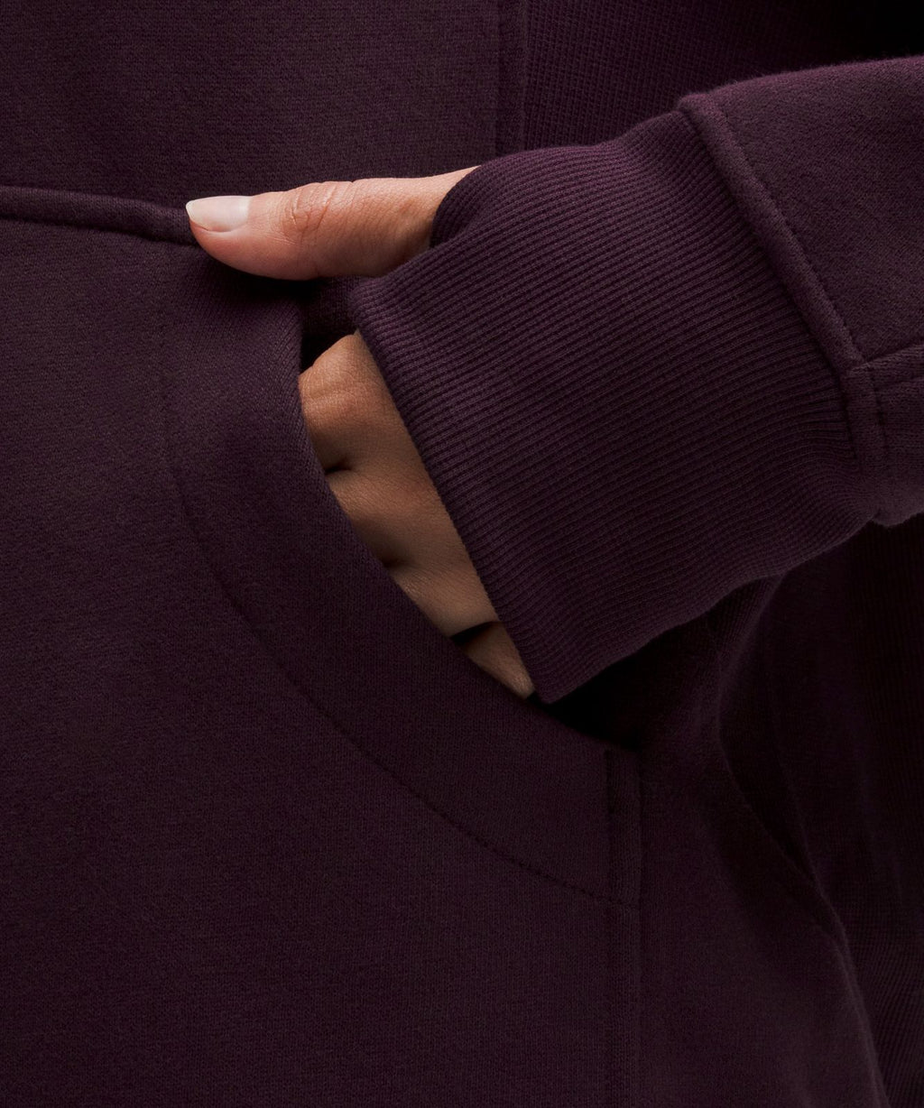 Scuba Oversized Funnel-Neck Half Zip *Long Black Plum