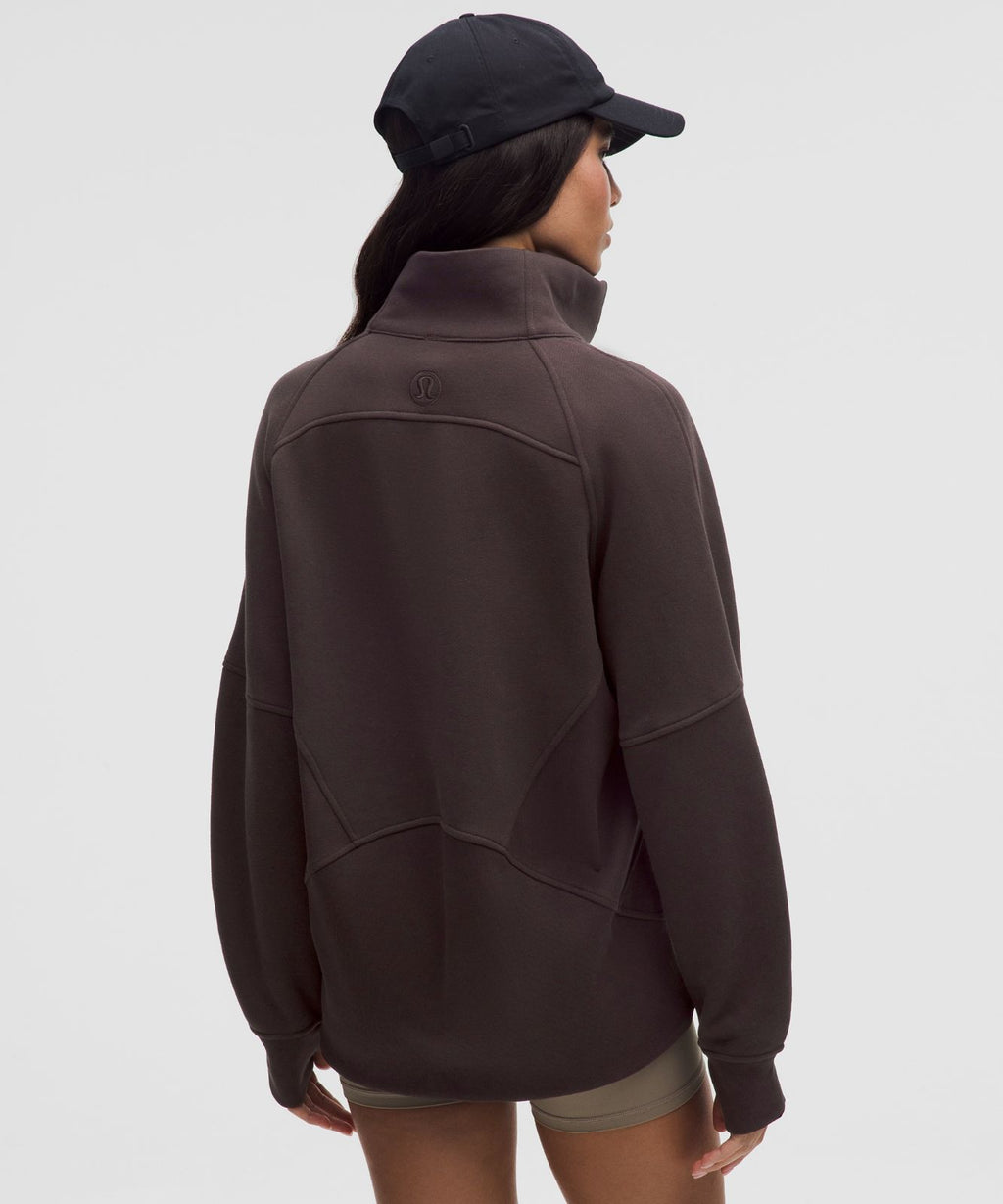 Scuba Oversized Funnel-Neck Half Zip *Long Sequoia