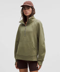 Scuba Oversized Funnel-Neck Half Zip *Long Bay Leaf