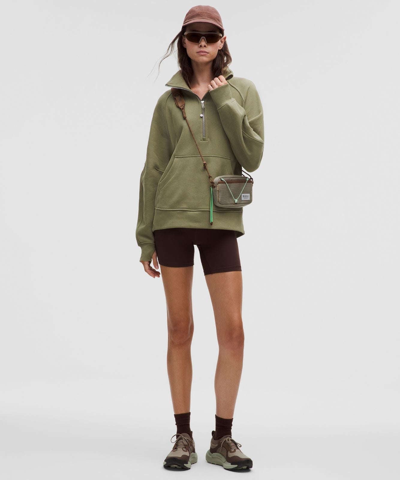 Scuba Oversized Funnel-Neck Half Zip *Long Bay Leaf