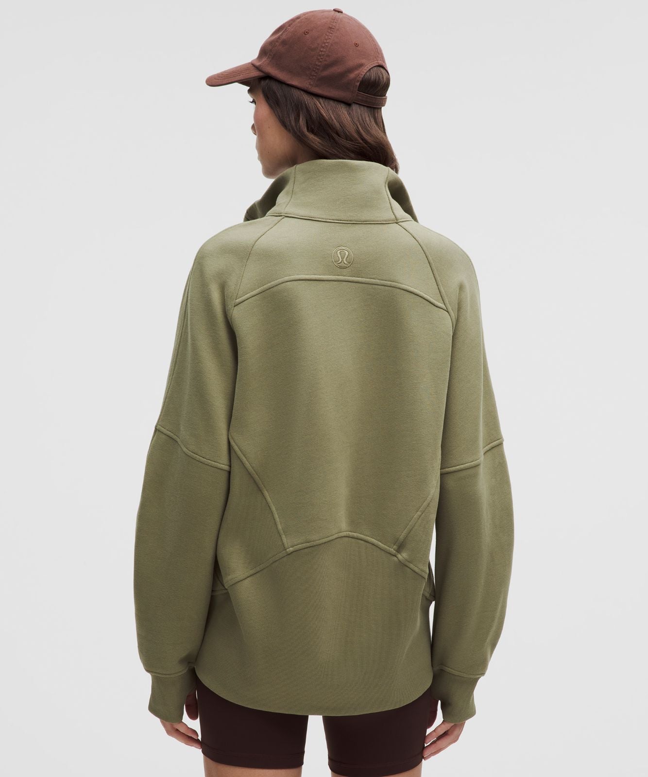 Scuba Oversized Funnel-Neck Half Zip *Long Bay Leaf