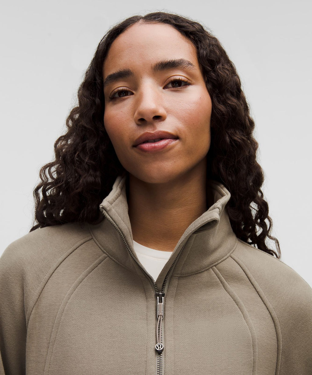 Scuba Oversized Funnel-Neck Half Zip *Long Warm Ash Grey