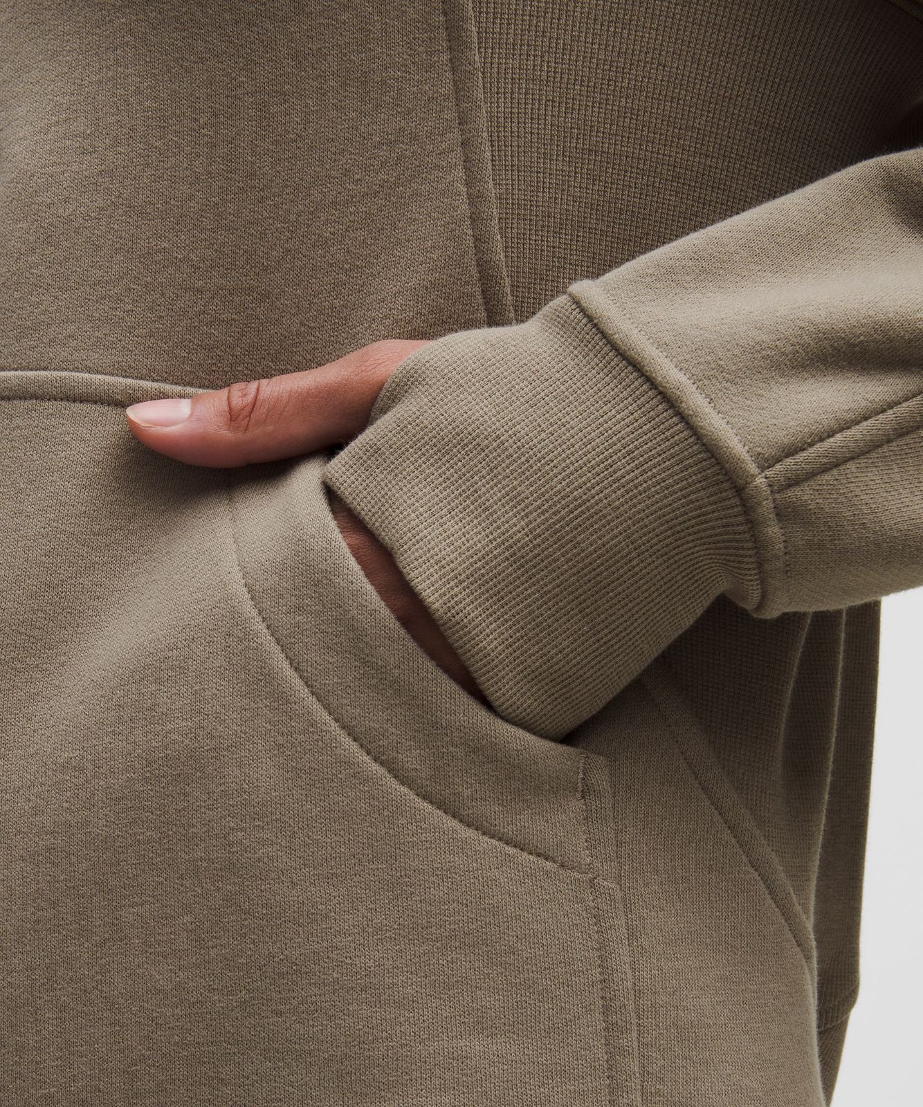 Scuba Oversized Funnel-Neck Half Zip *Long Warm Ash Grey