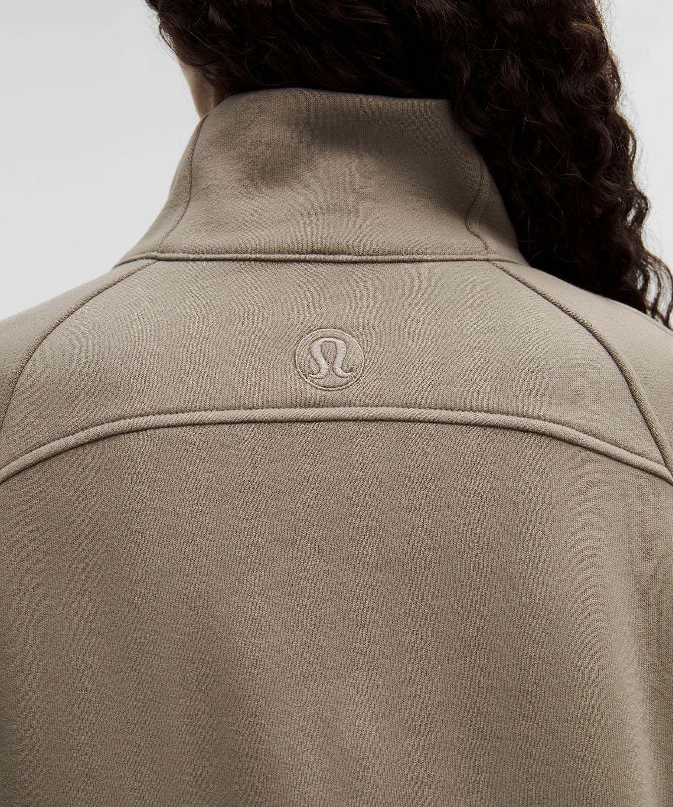 Scuba Oversized Funnel-Neck Half Zip *Long Warm Ash Grey