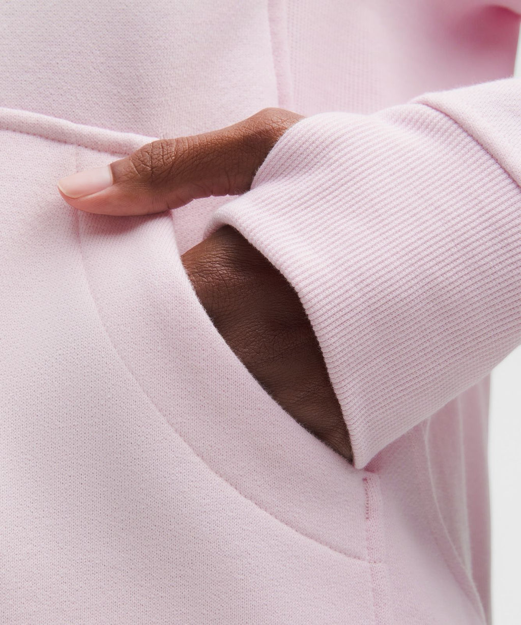 Scuba Oversized Funnel-Neck Half Zip *Long Blissful Pink/Gold