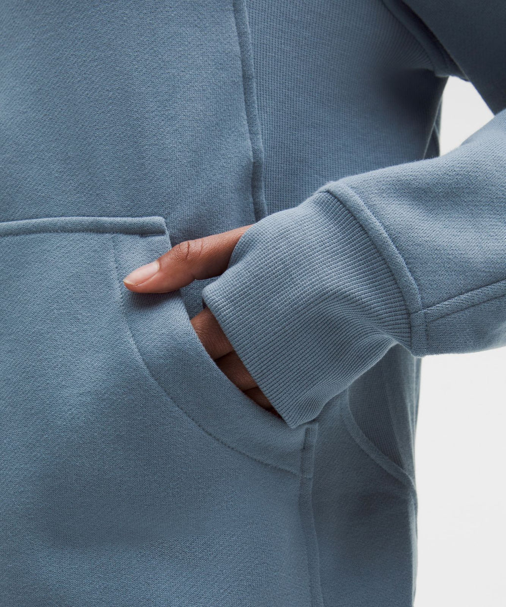 Scuba Oversized Funnel-Neck Half Zip *Long Steel Blue