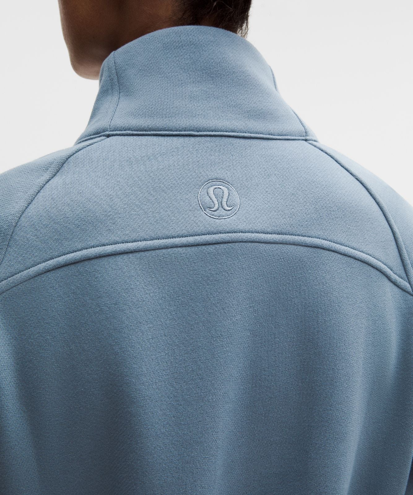 Scuba Oversized Funnel-Neck Half Zip *Long Steel Blue