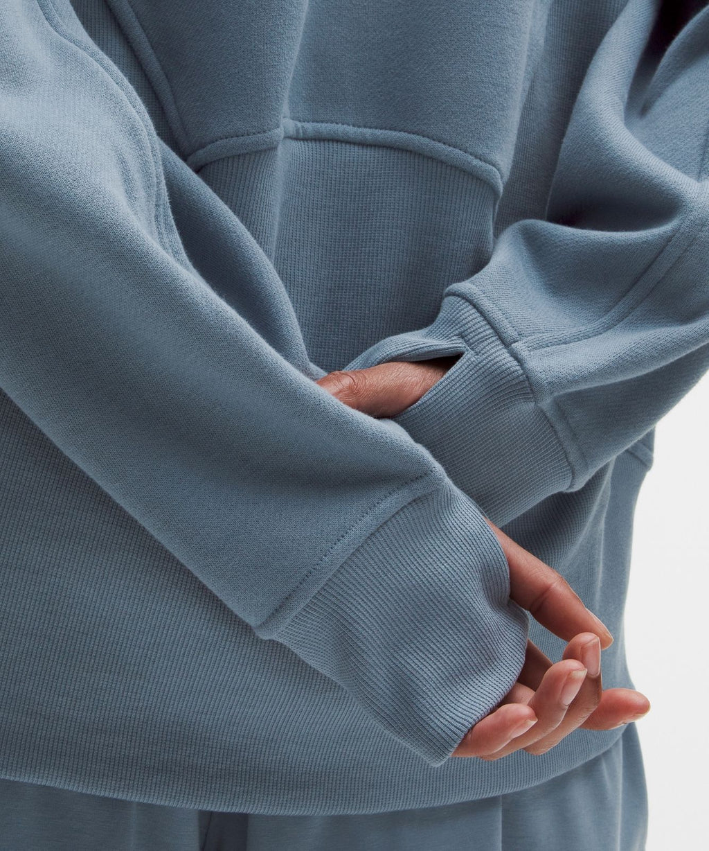 Scuba Oversized Funnel-Neck Half Zip *Long Steel Blue
