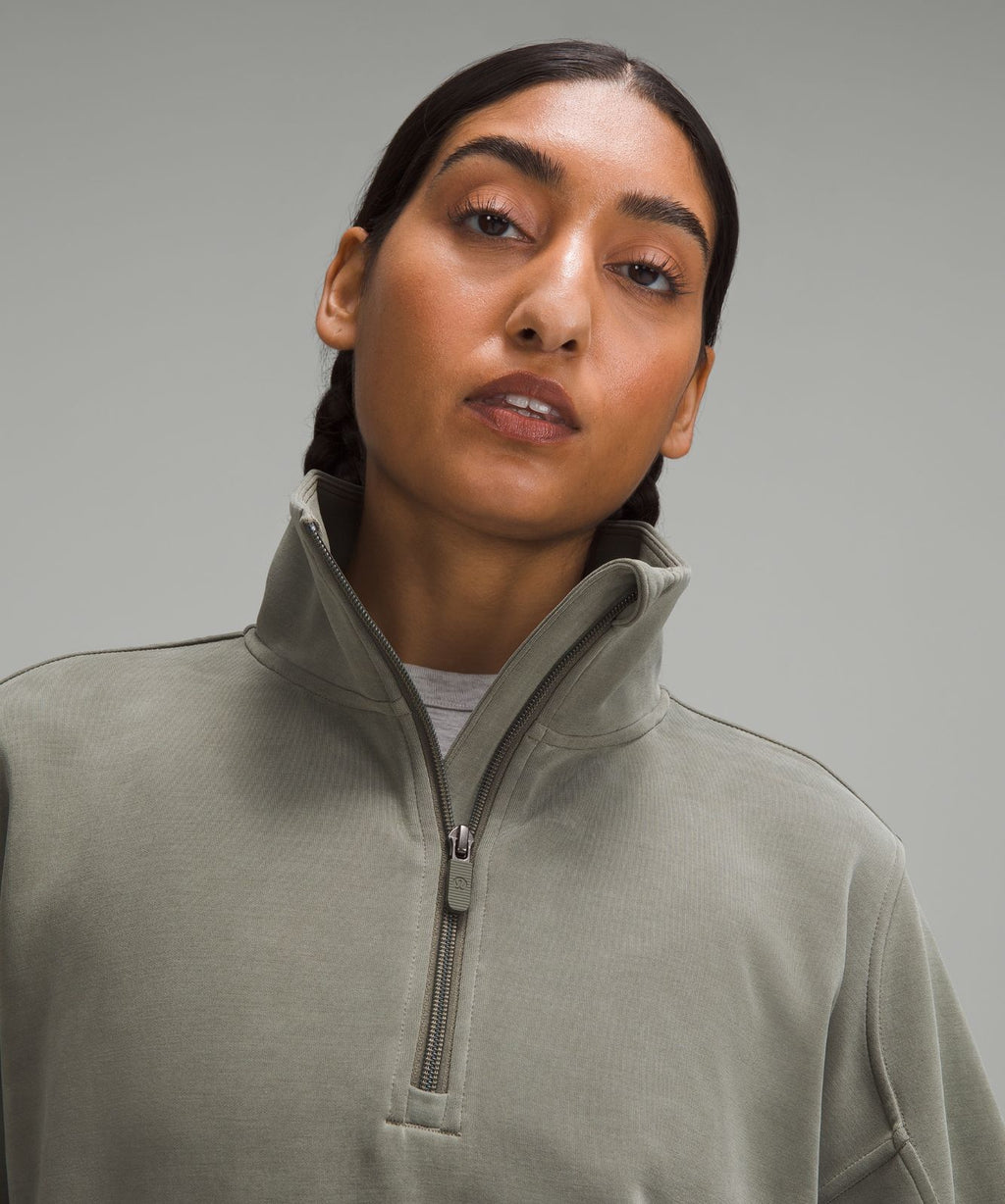 Brushed Softstreme Half Zip Army Green