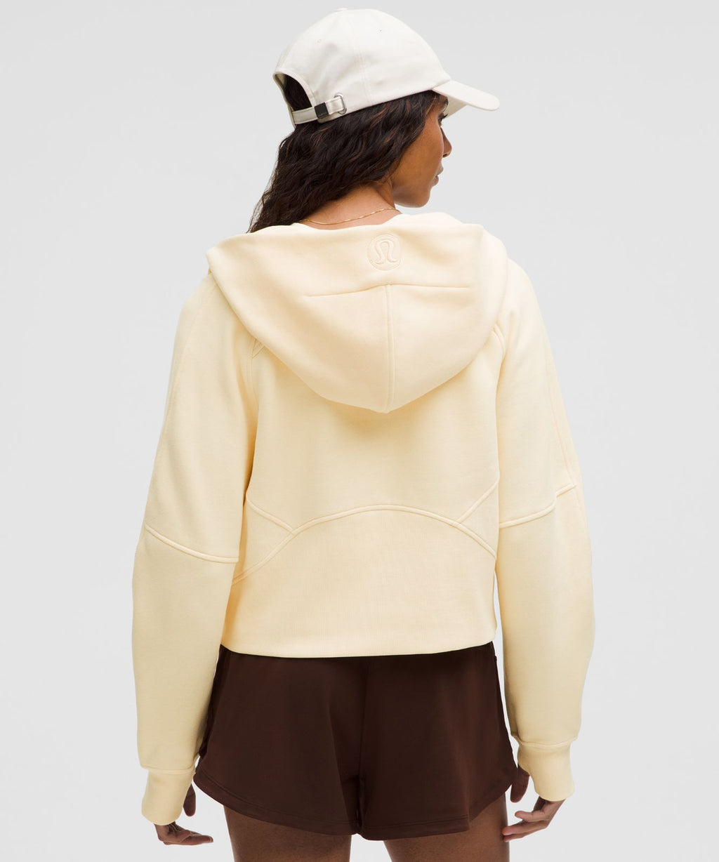 Scuba Oversized Half-Zip Hoodie Butter Cream