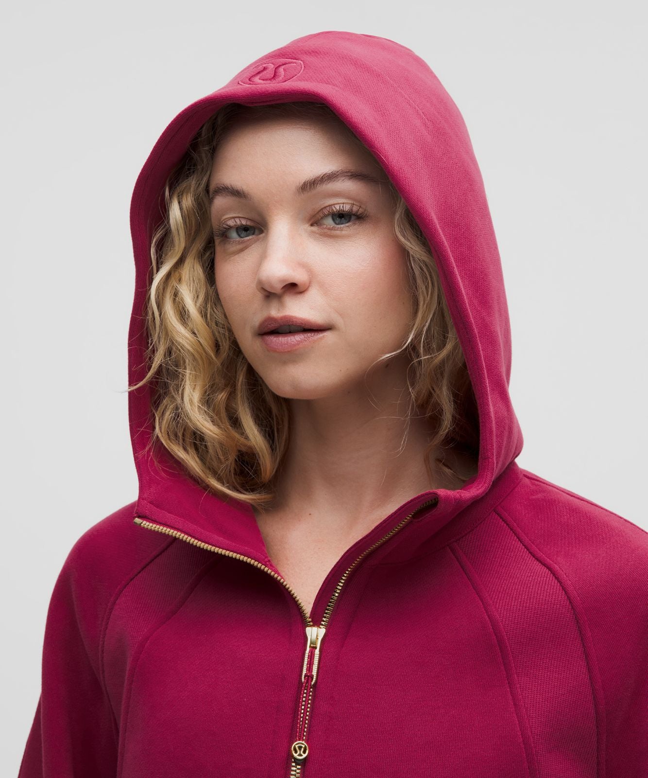 Scuba Oversized Half-Zip Hoodie Magenta Smoke/Gold