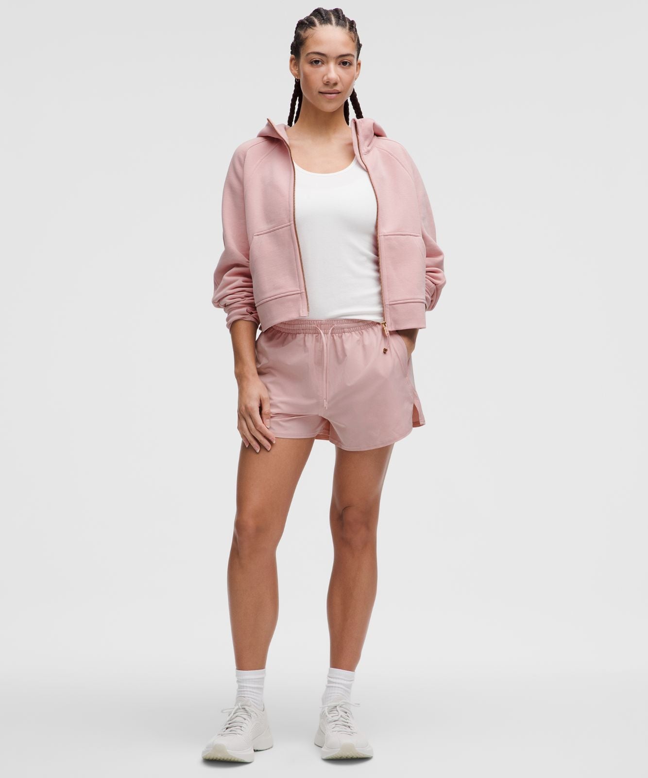 Scuba Oversized Full-Zip Hoodie Pink Haze/Rose Gold