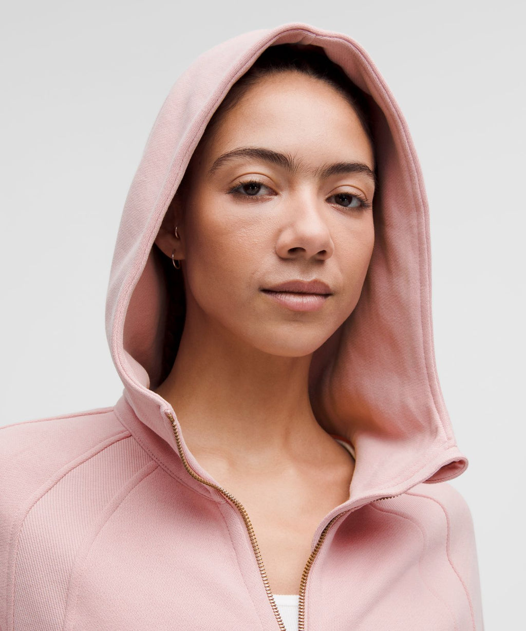 Scuba Oversized Full-Zip Hoodie Pink Haze/Rose Gold