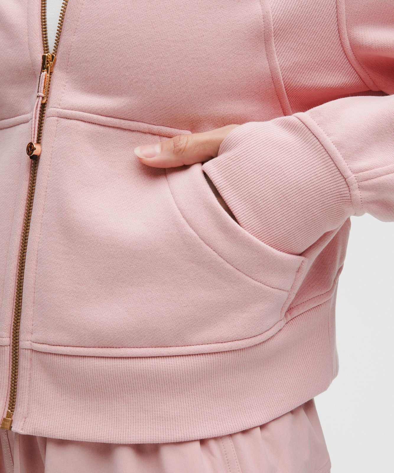 Scuba Oversized Full-Zip Hoodie Pink Haze/Rose Gold