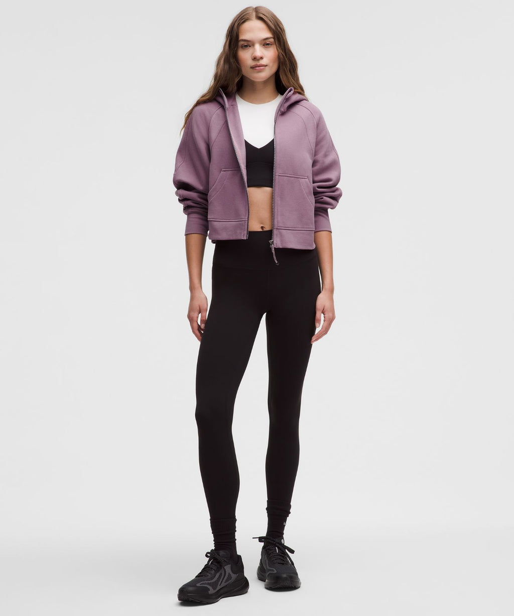 Scuba Oversized Full-Zip Hoodie Lavender Lux/Mirror Silver