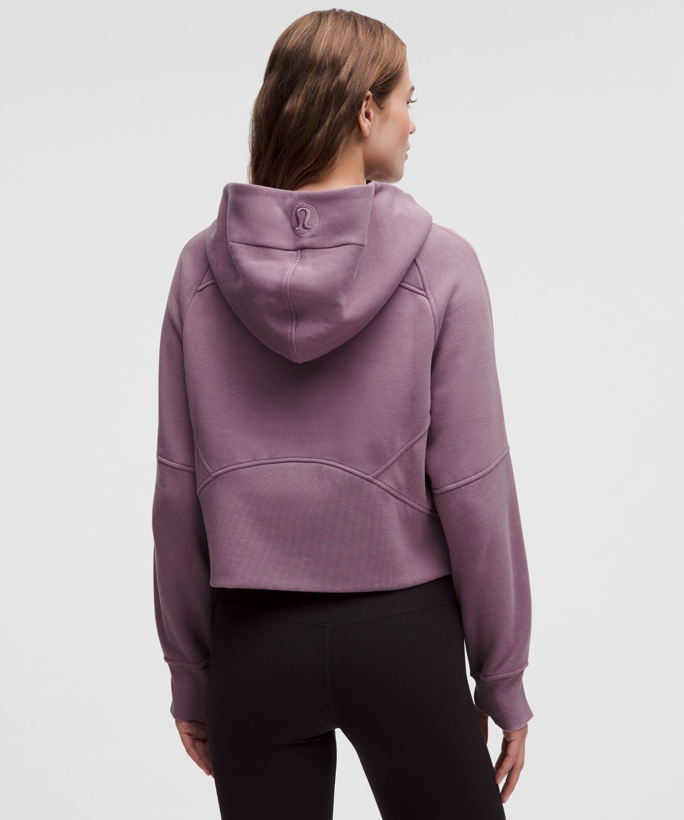 Scuba Oversized Full-Zip Hoodie Lavender Lux/Mirror Silver
