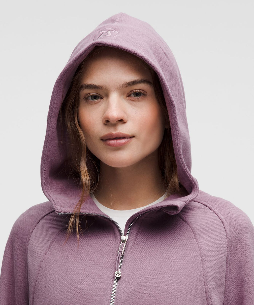 Scuba Oversized Full-Zip Hoodie Lavender Lux/Mirror Silver