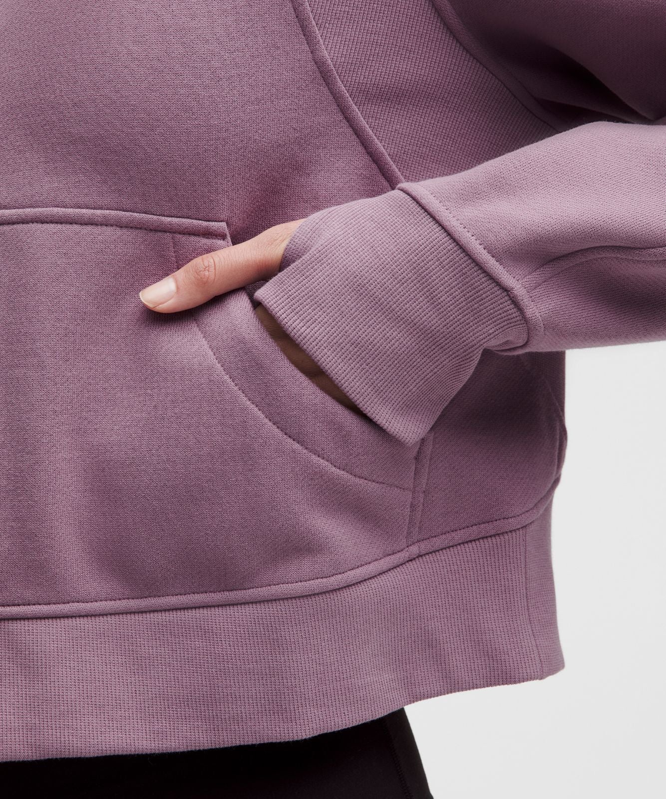 Scuba Oversized Full-Zip Hoodie Lavender Lux/Mirror Silver