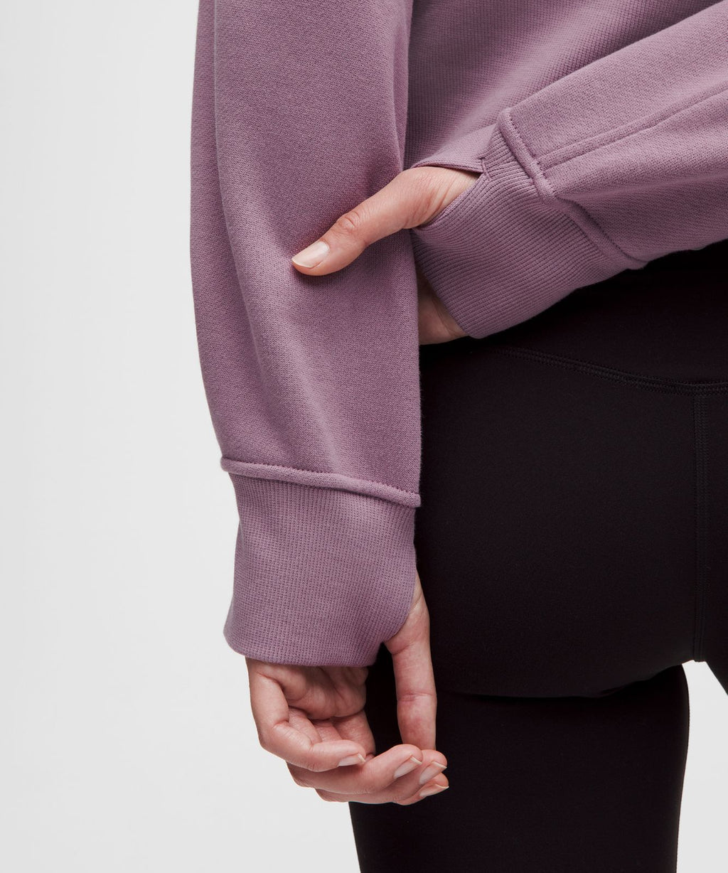 Scuba Oversized Full-Zip Hoodie Lavender Lux/Mirror Silver