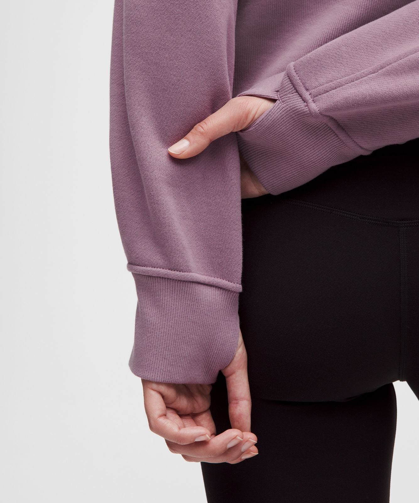 Scuba Oversized Full-Zip Hoodie Lavender Lux/Mirror Silver