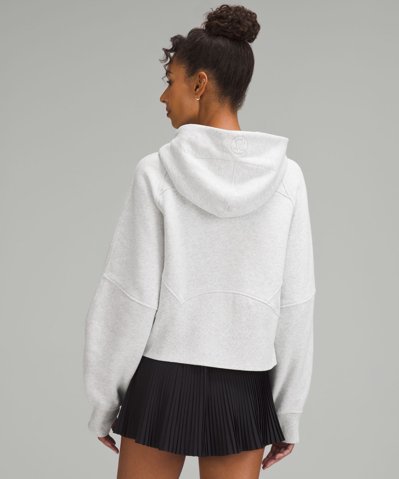 Scuba Oversized Full-Zip Hoodie Heathered Core Ultra Light Grey