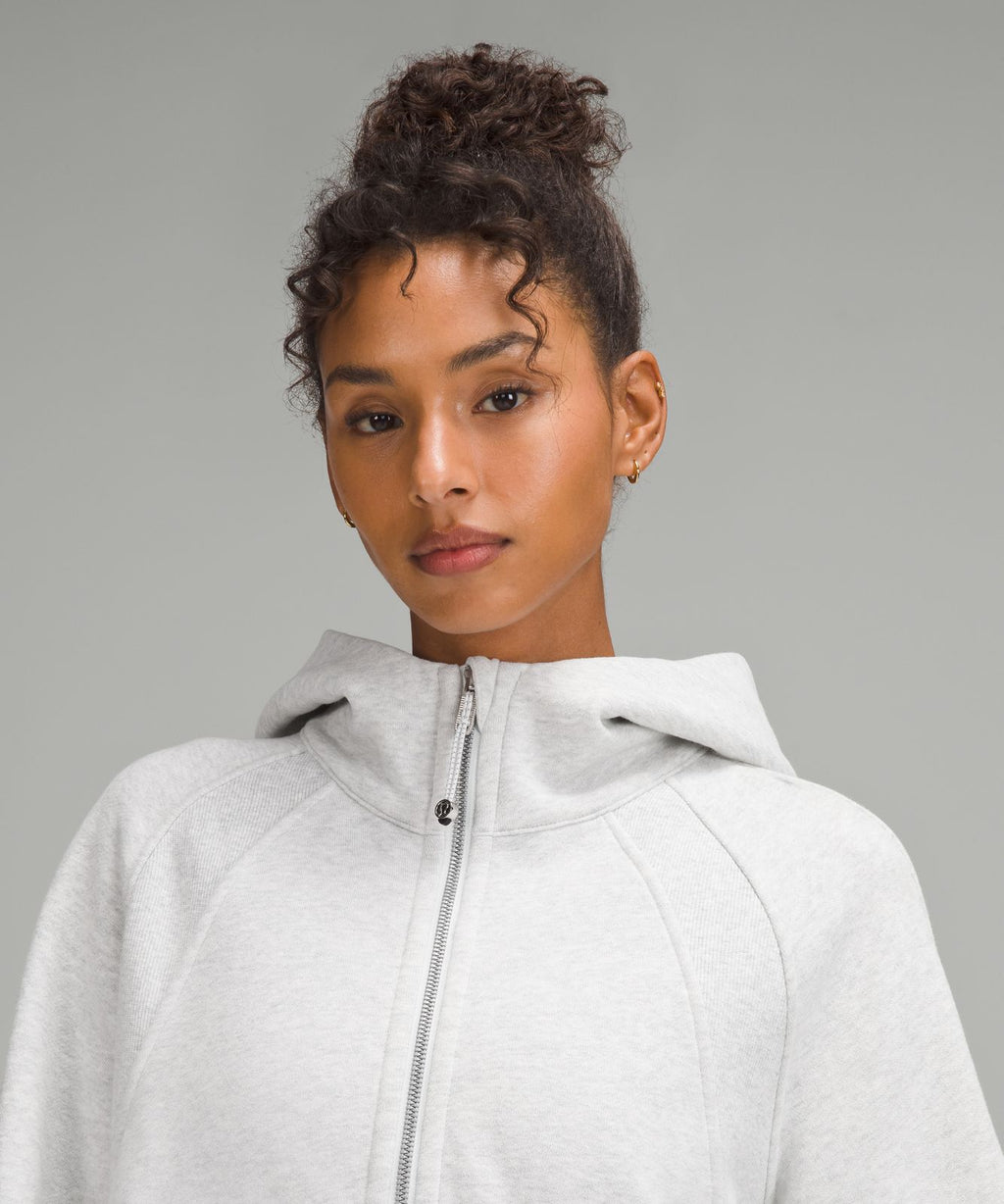Scuba Oversized Full-Zip Hoodie Heathered Core Ultra Light Grey