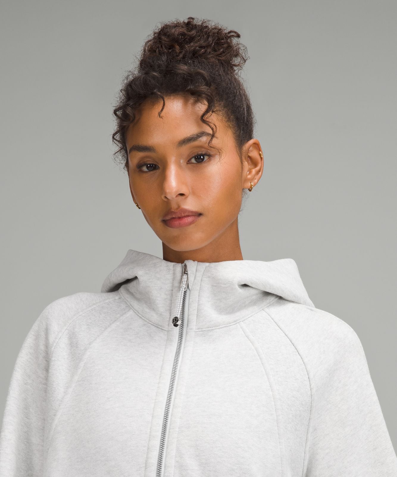 Scuba Oversized Full-Zip Hoodie Heathered Core Ultra Light Grey