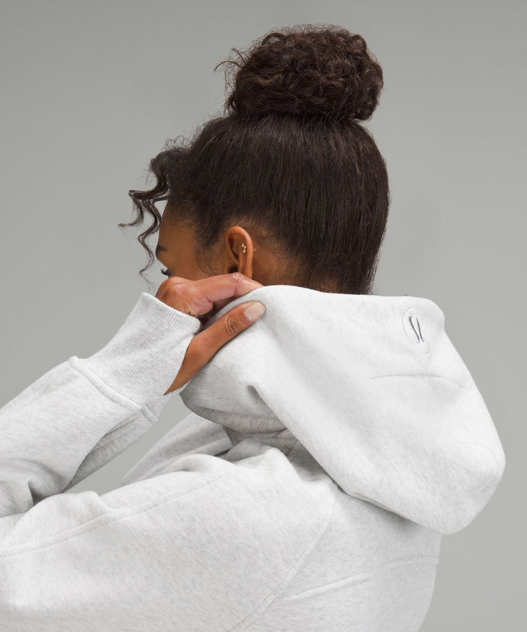 Scuba Oversized Full-Zip Hoodie Heathered Core Ultra Light Grey