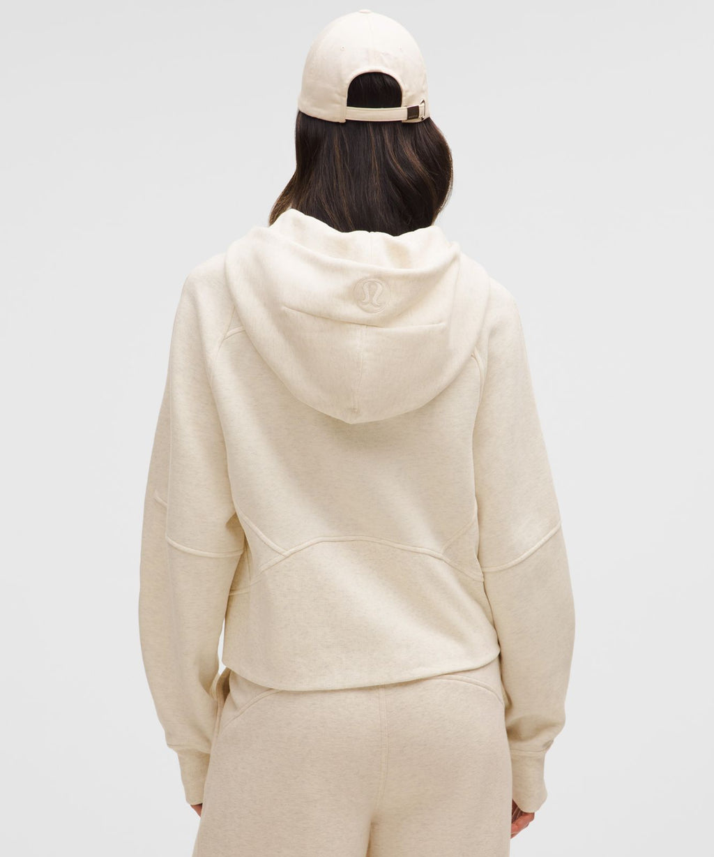 Scuba Oversized Full-Zip Hoodie Heathered Light Ivory
