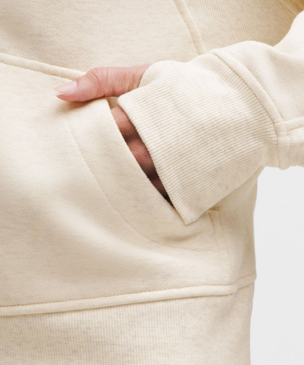 Scuba Oversized Full-Zip Hoodie Heathered Light Ivory