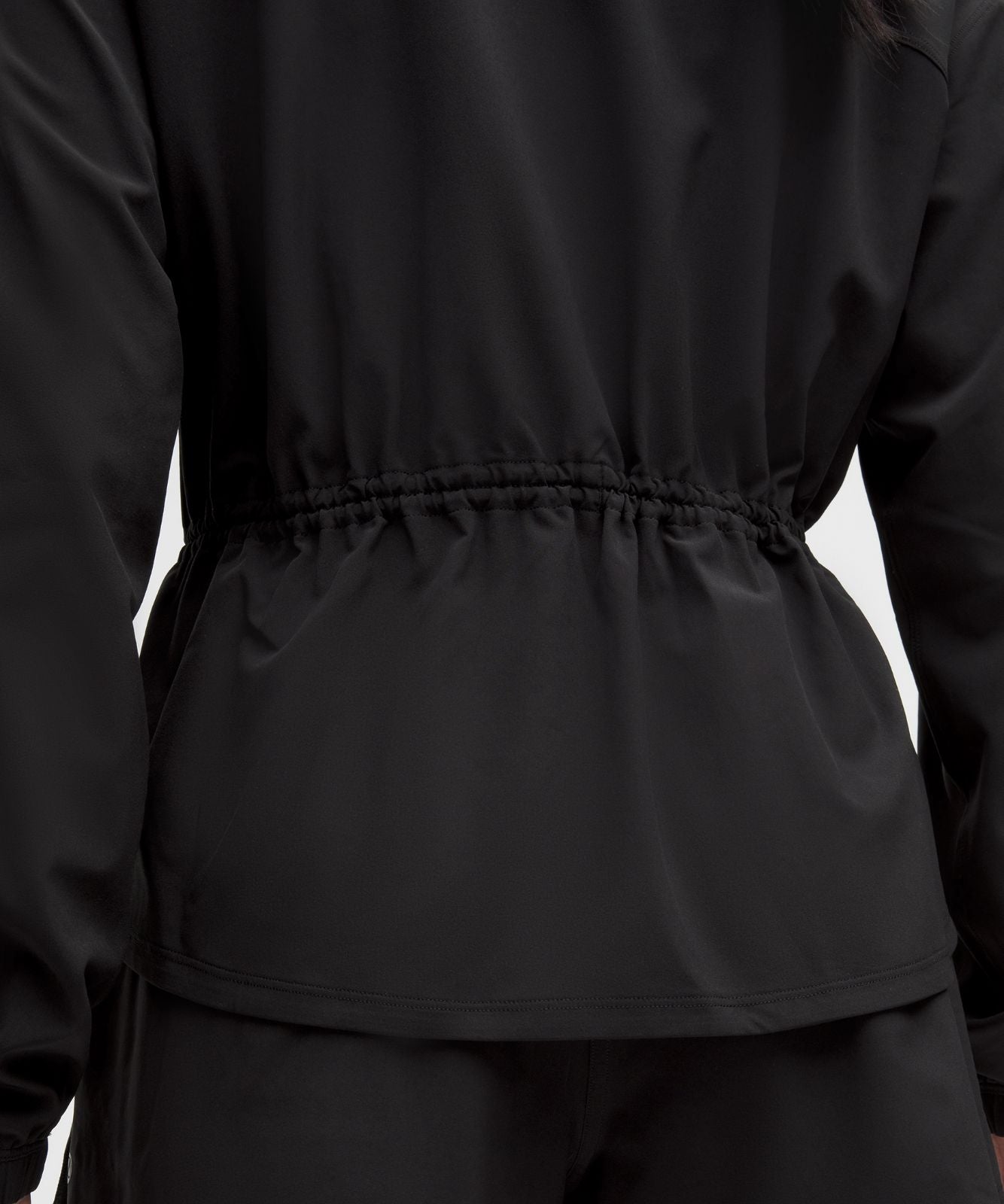 UV-Protective Cinch-Waist Running Jacket Black