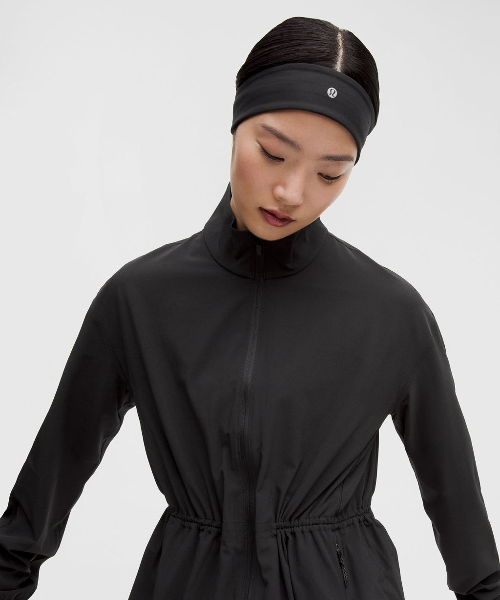 UV-Protective Cinch-Waist Running Jacket Black
