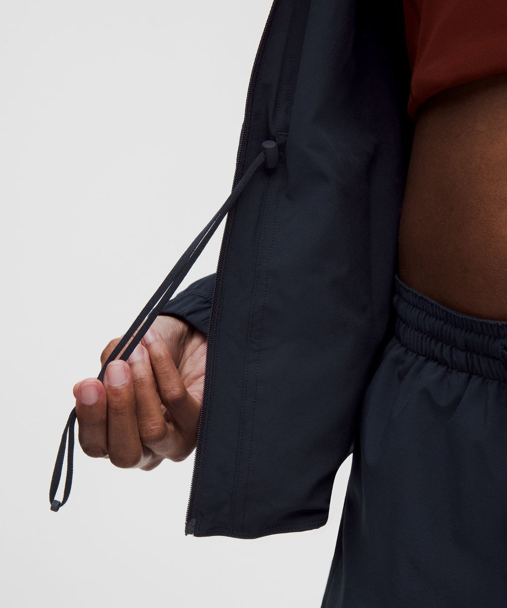 UV-Protective Cinch-Waist Running Jacket True Navy