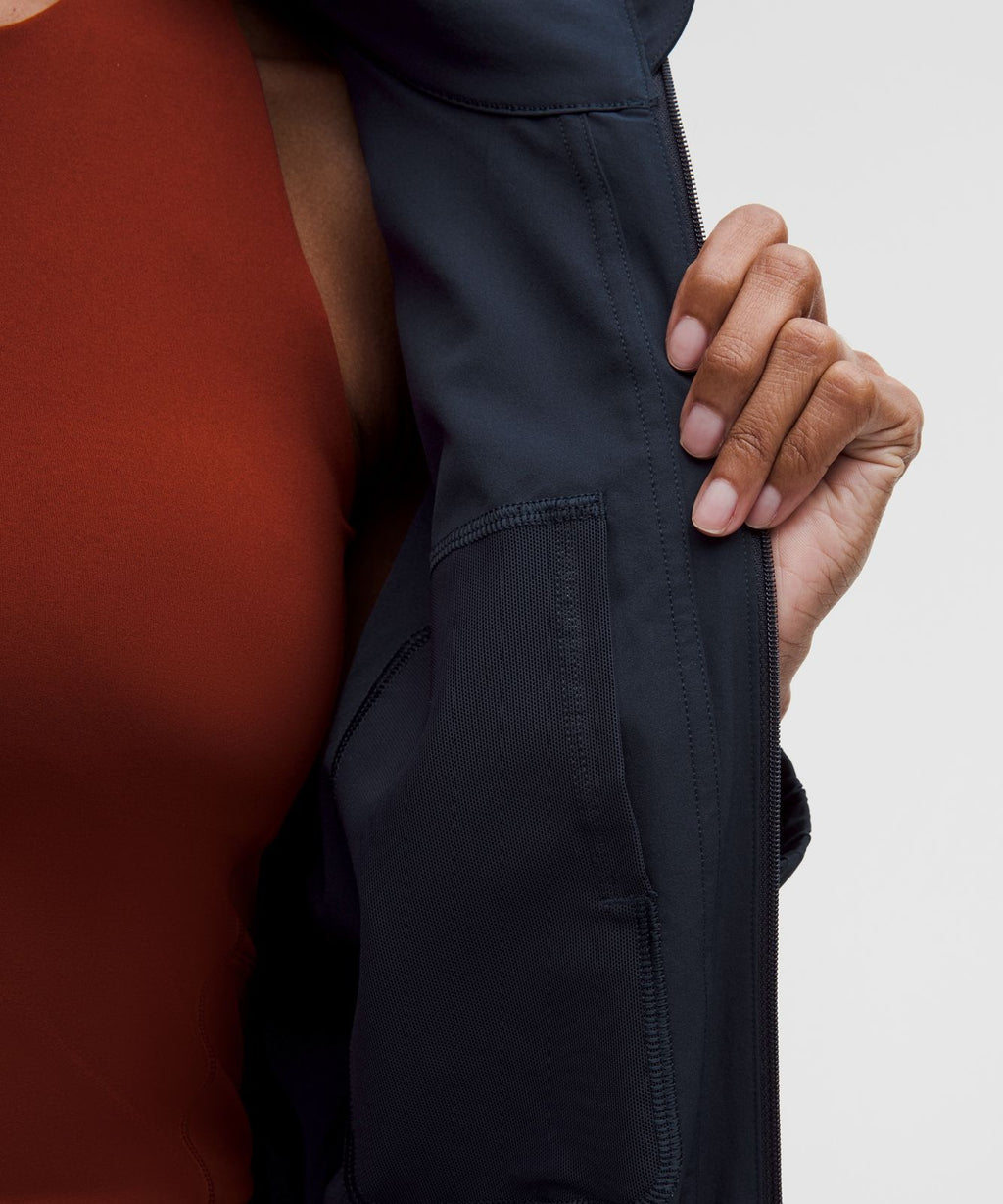 UV-Protective Cinch-Waist Running Jacket True Navy