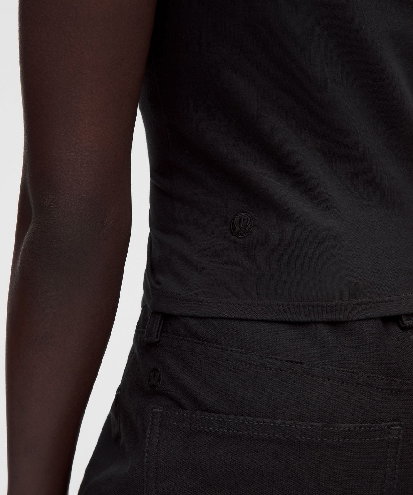 Organic Cotton-Blend Baby Tee Black