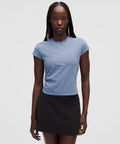 Organic Cotton-Blend Baby Tee Washed Denim