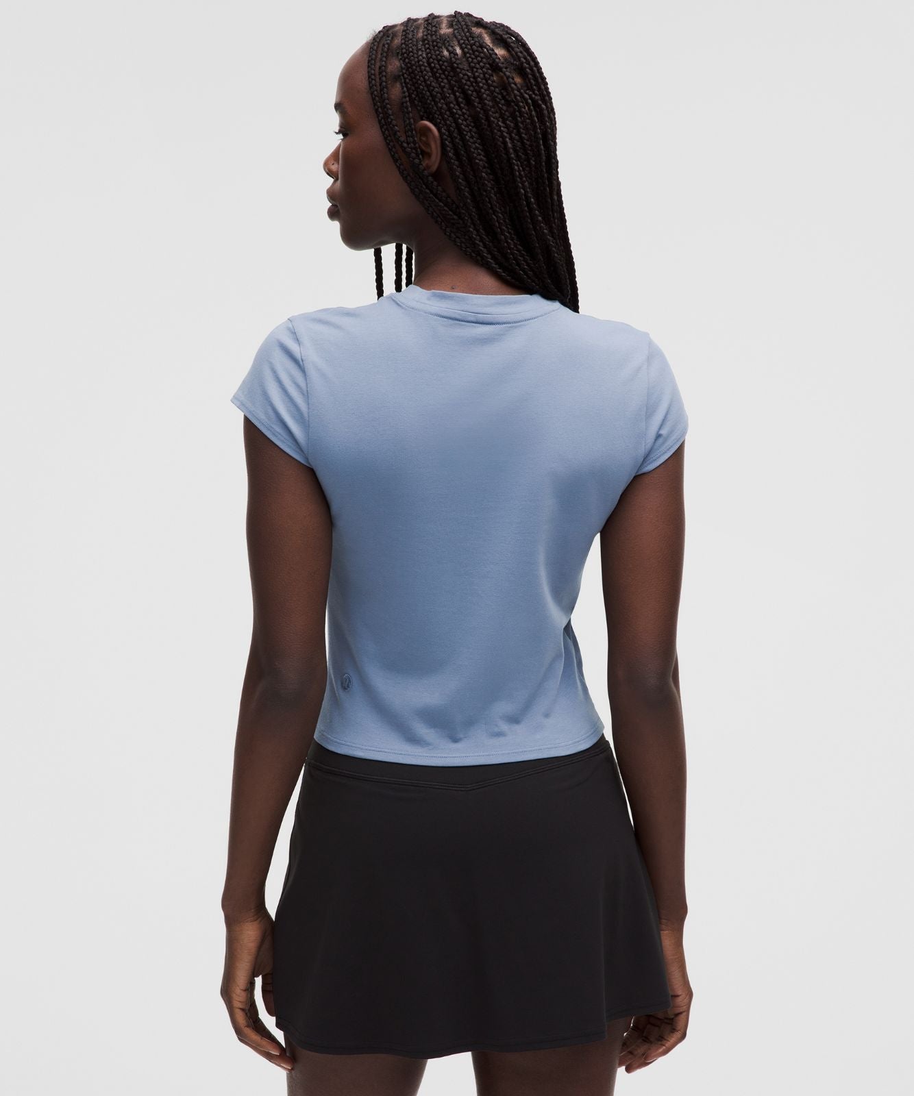 Organic Cotton-Blend Baby Tee Washed Denim