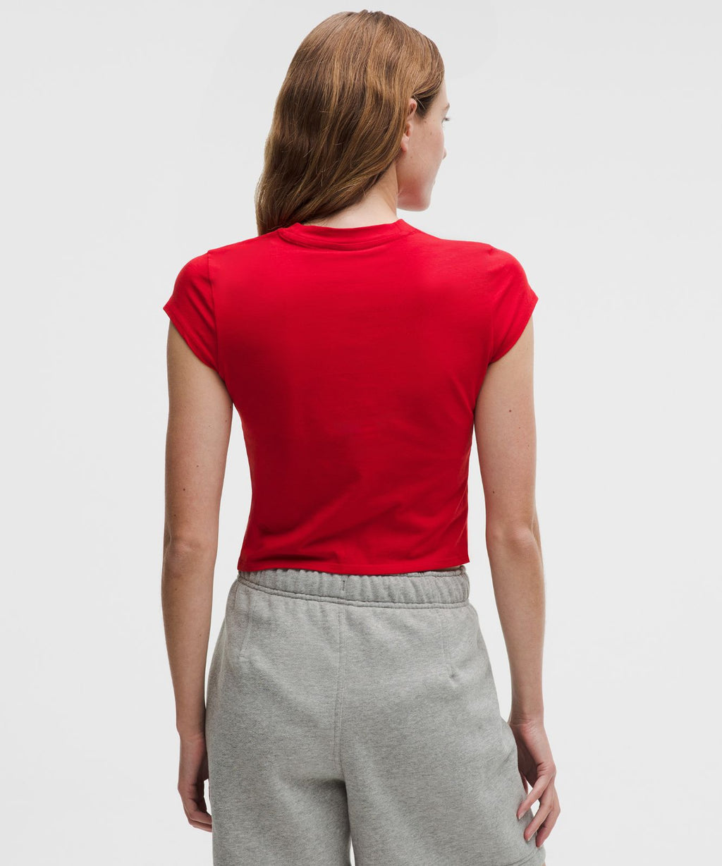 Organic Cotton-Blend Baby Tee Oxford Red